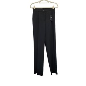 Zignone Satore Modello Mindy 44 8 Black Slacks Super 100's Fleece Wool Pants New
